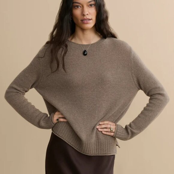 Jenni Kayne Everyday Sweater in Taupe - Size Large - Picture 1 of 3